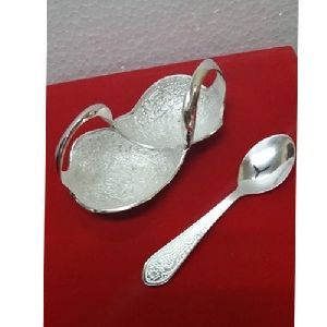 Duck Shape Silver Colour Coated Tray