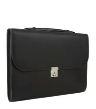 Portfolio Black Colour Leather Travelling Bag