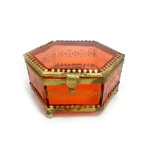 Hexagonal Jewelry Metal Box