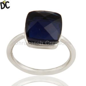 Blue Corundum Gemstone Ring