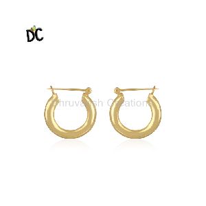 Brass Round Hoop Earring