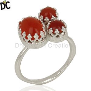 Crown Design Sterling Silver Ring