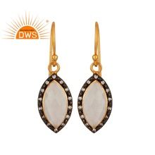 Designer Gold Plated Silver Drop Earring