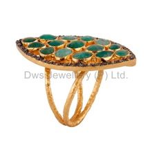 Designer Gold Plated Silver Ring