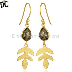 Natural Pyrite Gemstone Earring