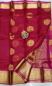 brocade blouse pure kanchi Organza sarees