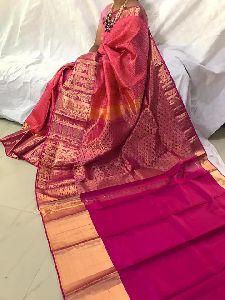 big designer border Pure silk brocade weaving all over saree