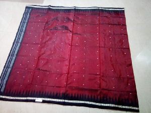 Sambalpuri Handloom Full Body Double Ikkat Silk Saree with temple borders