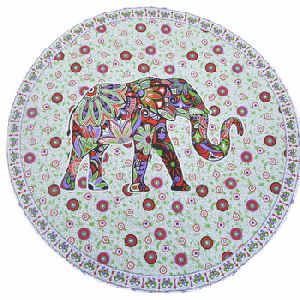 Elephant Mandala Roundie Yoga Mat