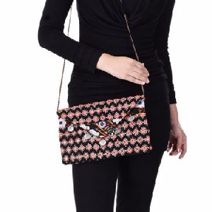 Ethnic Traditional Mirror Work Coin Clutch