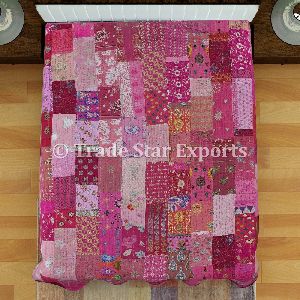 Patola Silk Sarees cotton Fabric bedspread