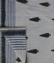 print kantha bedspread quilt