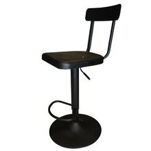 Modern style curved metal and leather comfortable bar chair