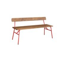 Quality India Iron legs solid trapezium outdoor garden wood bench