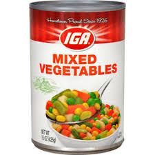 Canned Mixed Vegetable