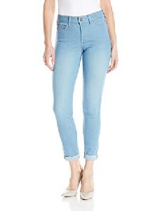 Ladies Light Blue Faded Jeans