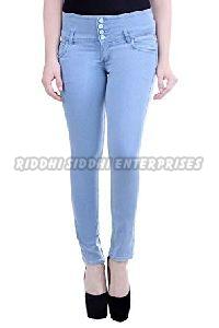 Ladies Light Blue Ankle Length Jeans
