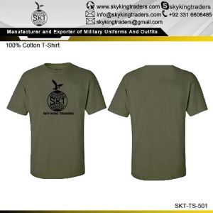 Custom Green Military Army Cotton Tshirt