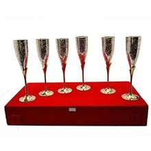Brass Goblet Flute Champagne  Glass 