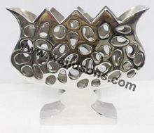Contemporary Metal Flower Vase