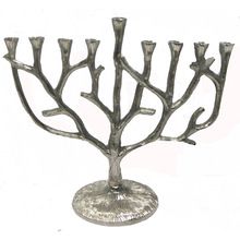 Tree Design Hanukkah Menorah candle holder