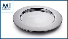 stainless steel trays round charger plates