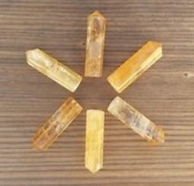 Yellow Calcite Single Terminated Pencils