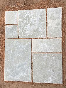 Grey Half Honed Limestone Slab