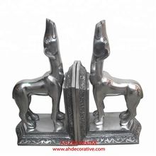 Embossed Silver Metal Bookends