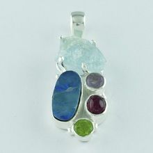 Royal Natural Multi Stone Pendant