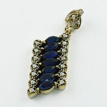Sapphire Agate and Cubic Zirconia Stone