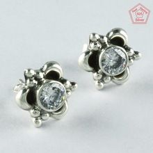 Zirconia Gemstone Earrings Studs