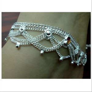 Multi chain metal anklet