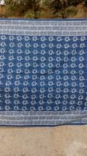 Indigo Hand Block Printed Bed Cover