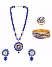 Blue Plastic Jewellery Set