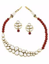 Kundan choker necklace set with earrings