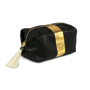 Gold Cosmetic Leather Bag