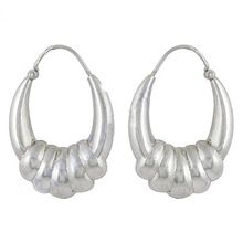 Cute Plain Silver Jewelry Hoop Earrings