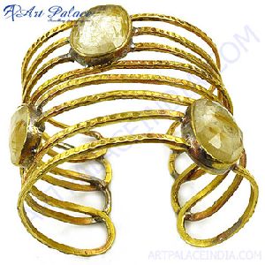 Golden Rutil Gemstone Bangle