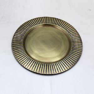 Brass Antique Iron Designer Round Plate