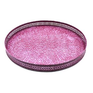 Embossed Decorative Round Serving Trays
