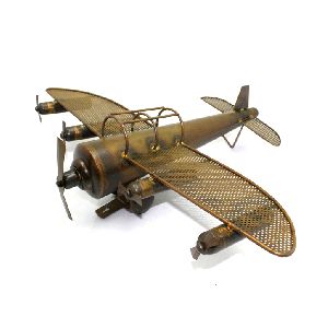 Hot Brass Finish Decorative Iron Aeroplane