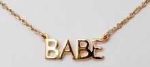 Gold BABE Necklace