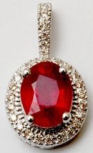 Ruby Pave Diamond Pendant