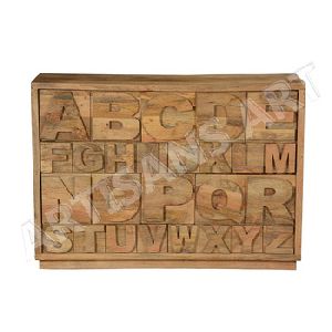 Vintage Alphabet Drawer Chest