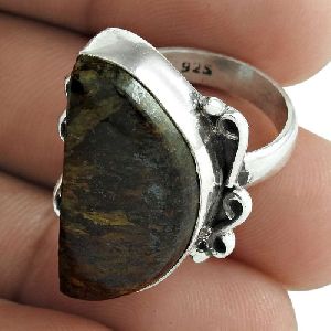 Jasper Gemstone Ring 925 Sterling Silver Ethnic Jewelry