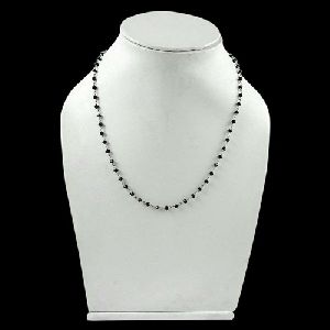 Scenic 925 Sterling Silver Black Onyx Gemstone Necklace Jewelry