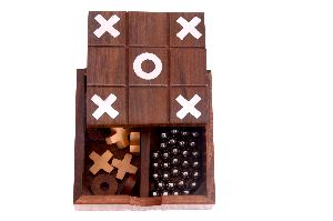 wooden board game set