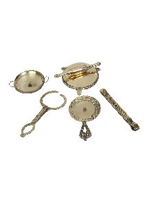 Pital ka Chakla Belan set/ Brass Rolling Pin Set