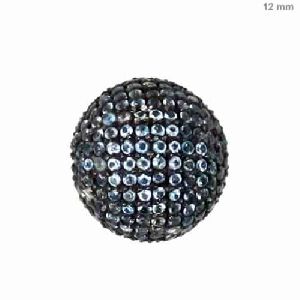 BLUE TOPAZ BALL PAVE FINDINGS JEWELRY